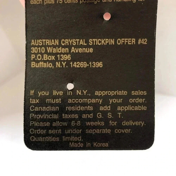 Vtg Austrian Crystal  Stick Pin - Picture 10 of 11